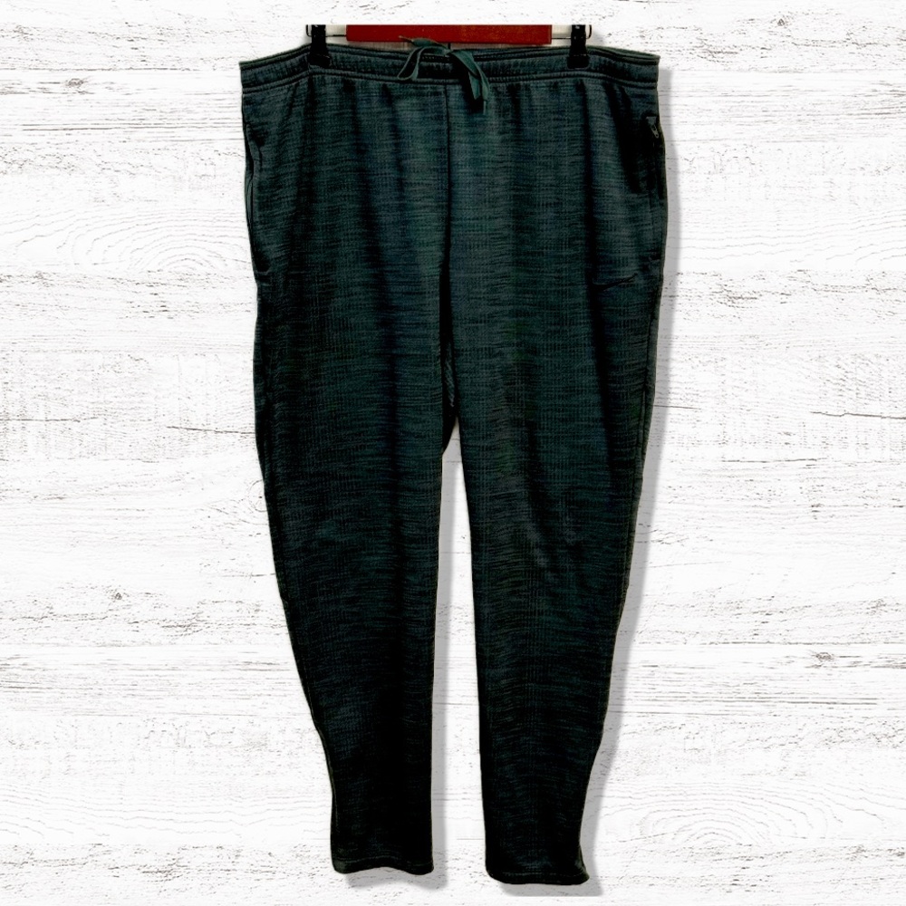 Nike Mens Dri Fit Men’s Green Swoosh Running Sweatpants Joggers Size XXL
